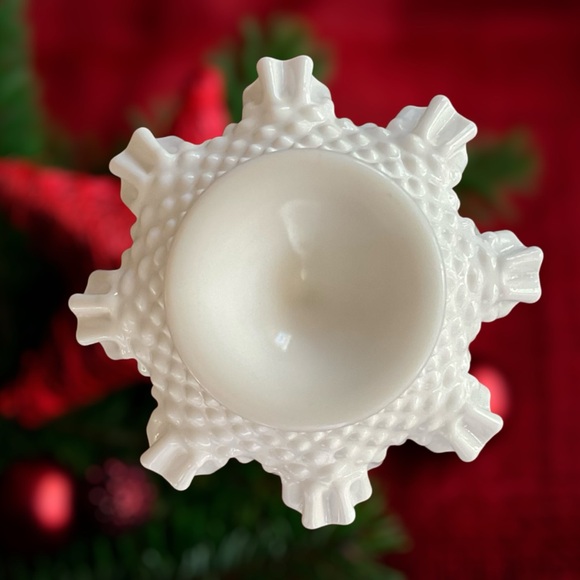 Fenton Hobnail Milk Glass Vintage Candy Dish - Picture 2 of 4
